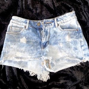 Pacsun acid washed high waist shorts